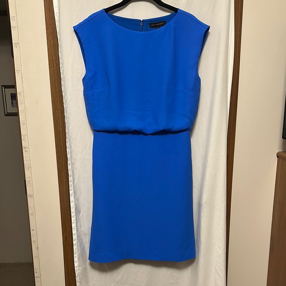 Banana Republic Blue Sheath Midi Dress